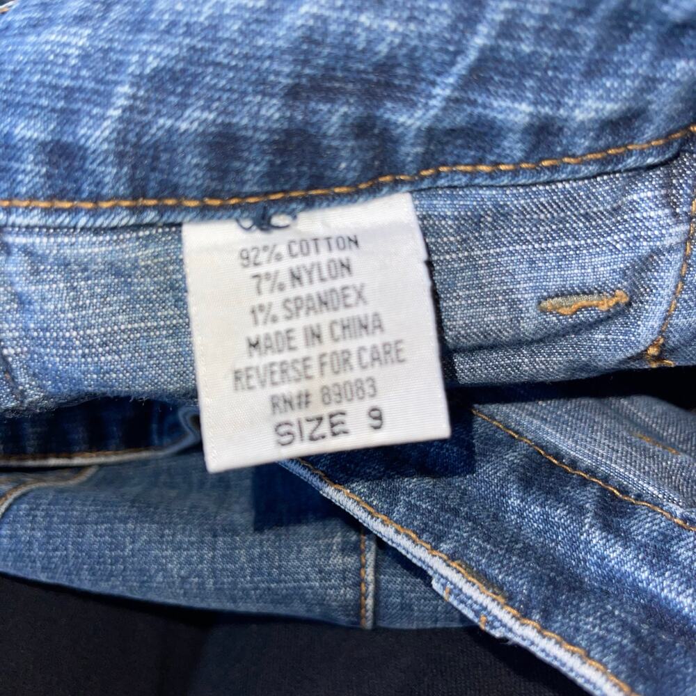 Vintage Y2K Cropped Jeans 9 Low Rise Cargo Retro LEI Denim Flap Pockets - Picture 11 of 11